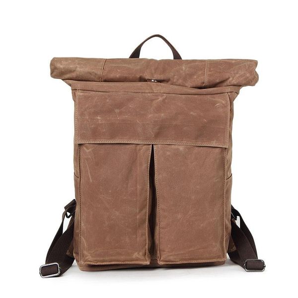 backpack vzva oil wax canvas handmade cowhide retro american computer bag simple street trend personality
backpack vzva oil wax canvas handmade cowhide retro american computer bag simple street trend personality