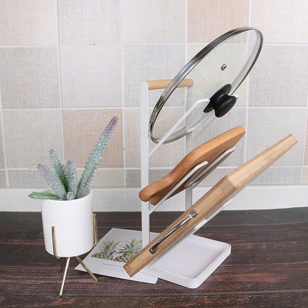 kitchen storage & organization pot cover rack iron three-layer drain floor type simple style supplies
kitchen storage & organization pot cover rack iron three-layer drain floor type simple style supplies