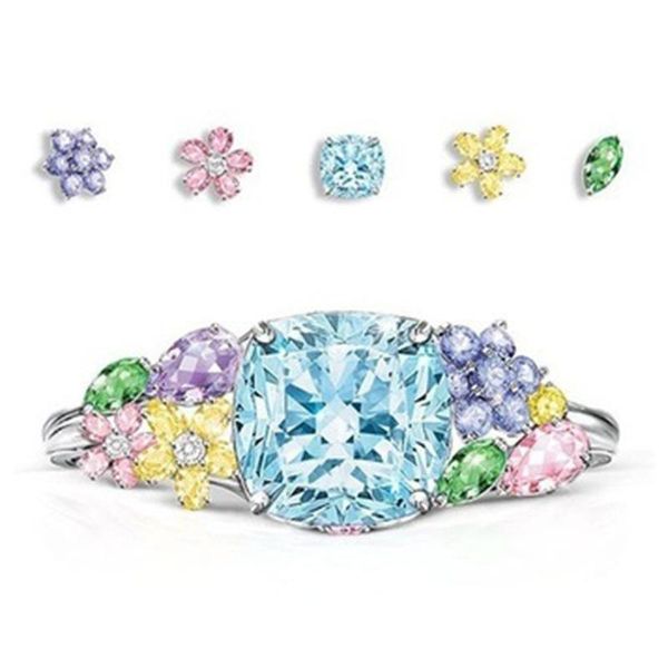wedding rings exquisite colorful flower heart zircon crystal ring for women engagement party jewelry hand accessories, Slivery;golden
wedding rings exquisite colorful flower heart zircon crystal ring for women engagement party jewelry hand accessories, Slivery;golden