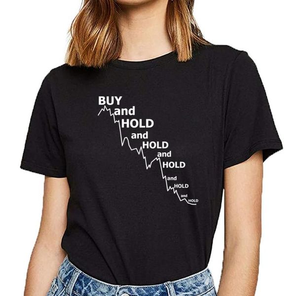 women's t-shirt t shirt women the problem with buy and hold strategy vogue vintage short female tshirt, White
women's t-shirt t shirt women the problem with buy and hold strategy vogue vintage short female tshirt, White
