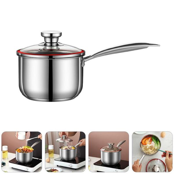 pans 1pc stainless steel pot practical soup side- with handle