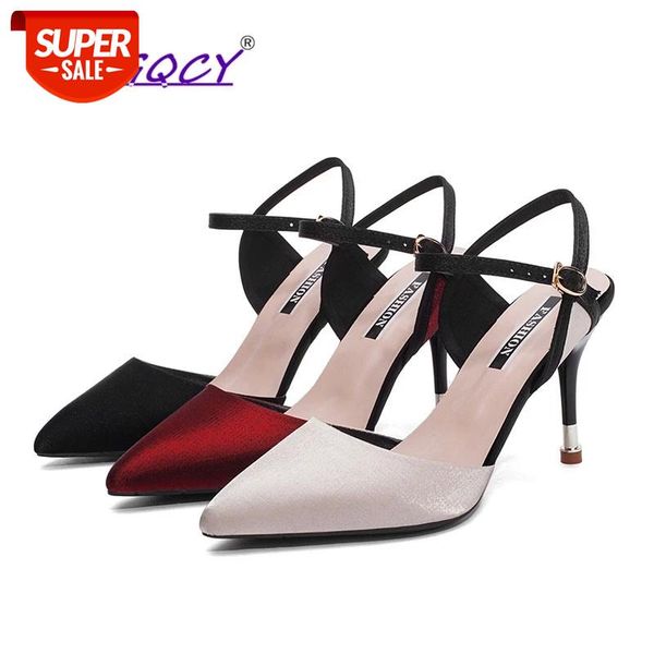 pointed toe mixed colors thin heels high sandals women 2019 summer shoes woman fashion buckle strap hollow female #3y0v, Black 
pointed toe mixed colors thin heels high sandals women 2019 summer shoes woman fashion buckle strap hollow female #3y0v, Black