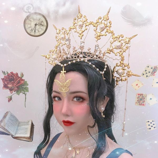 party masks church angel hanfu ornament goddess pearl chain hair crown cosplay headdress retro lolita virgin halo aperture apollo sun
party masks church angel hanfu ornament goddess pearl chain hair crown cosplay headdress retro lolita virgin halo aperture apollo sun