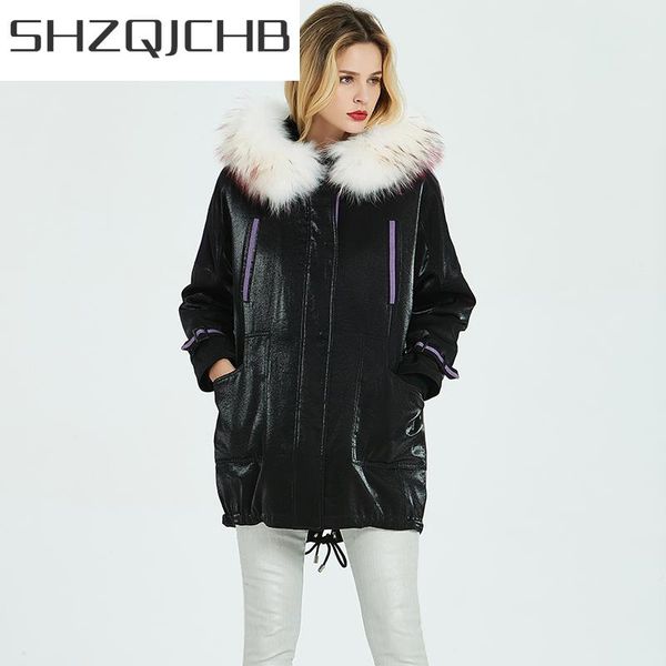 women's fur & faux shzq winter real coat women 2021 streetwear thick rex liner jacket large raccoon hooded coats hiver a19073, Black
women's fur & faux shzq winter real coat women 2021 streetwear thick rex liner jacket large raccoon hooded coats hiver a19073, Black