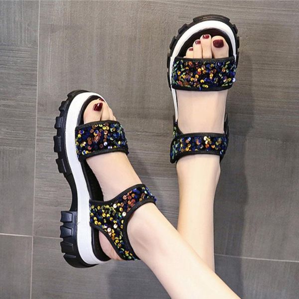sandals summer women non slip crystal hook&loop platform female shoes thick bottom buckle strap ladies footwear 2021 casual, Black
sandals summer women non slip crystal hook&loop platform female shoes thick bottom buckle strap ladies footwear 2021 casual, Black