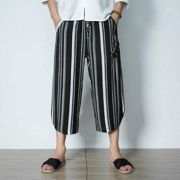 men's shorts summer striped drawstring cotton linen 3/5 cargo trousers vintage casual men bermuda masculina1, White;black
men's shorts summer striped drawstring cotton linen 3/5 cargo trousers vintage casual men bermuda masculina1, White;black