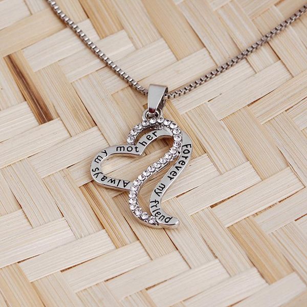 pendant necklaces letters "always my mother forever friend" love heart necklace for woman mothers day gift fashion jewelry present, Silver
pendant necklaces letters "always my mother forever friend" love heart necklace for woman mothers day gift fashion jewelry present, Silver