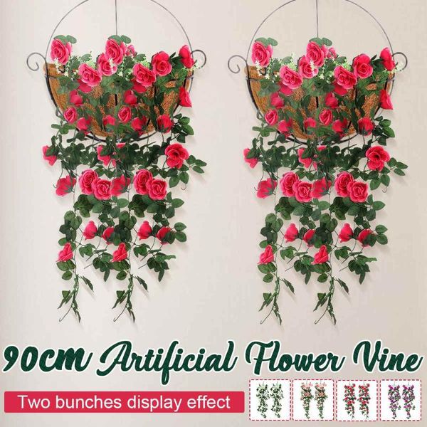 decorative flowers & wreaths 90cm garland plant artificial hanging rose silk fake leaves ivy vine branches arch wedding decoration
decorative flowers & wreaths 90cm garland plant artificial hanging rose silk fake leaves ivy vine branches arch wedding decoration