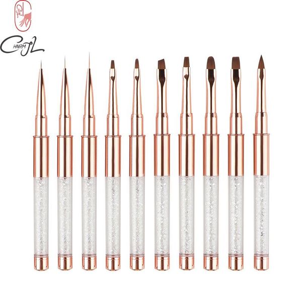 nail brushes chnrmjl 1pc rose gold crystal handle drawing brush liner painting acrylic uv gel polish pen diy nails art manicure tools, Yellow
nail brushes chnrmjl 1pc rose gold crystal handle drawing brush liner painting acrylic uv gel polish pen diy nails art manicure tools, Yellow