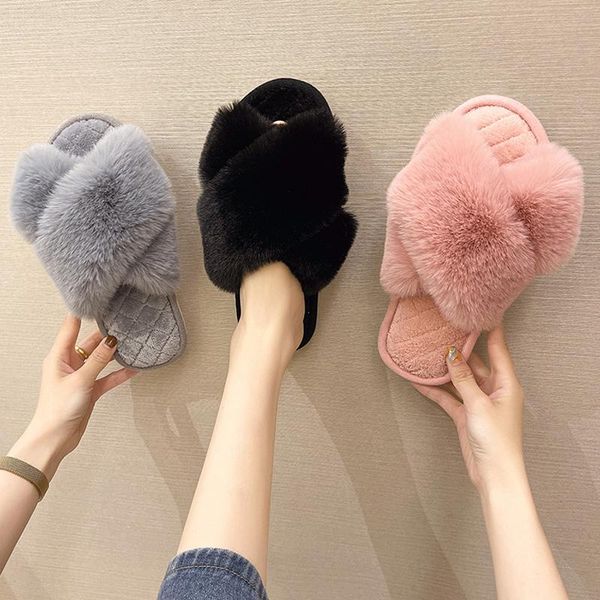 slippers 2021 plush winter cross strap warm fur flat sandals fashion indoor outdoor open toe female home furry slides shoes, Black
slippers 2021 plush winter cross strap warm fur flat sandals fashion indoor outdoor open toe female home furry slides shoes, Black