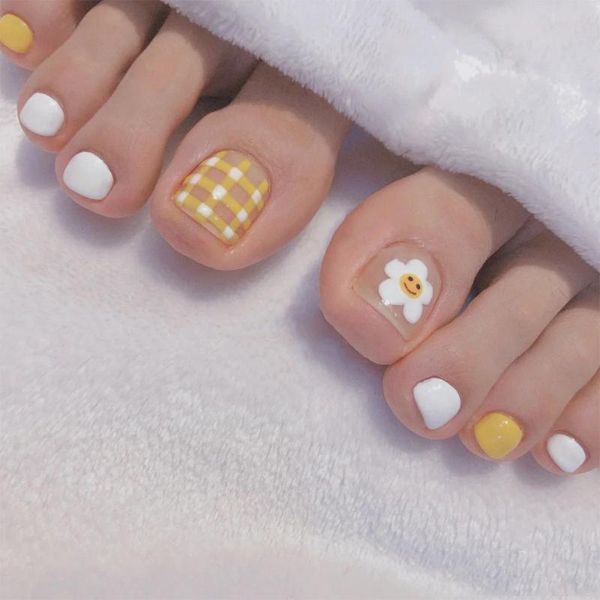 false nails 24pcs floral printed plaid toenail patch yellow glue type removable short paragraph fashion manicure thj99, Red;gold
false nails 24pcs floral printed plaid toenail patch yellow glue type removable short paragraph fashion manicure thj99, Red;gold