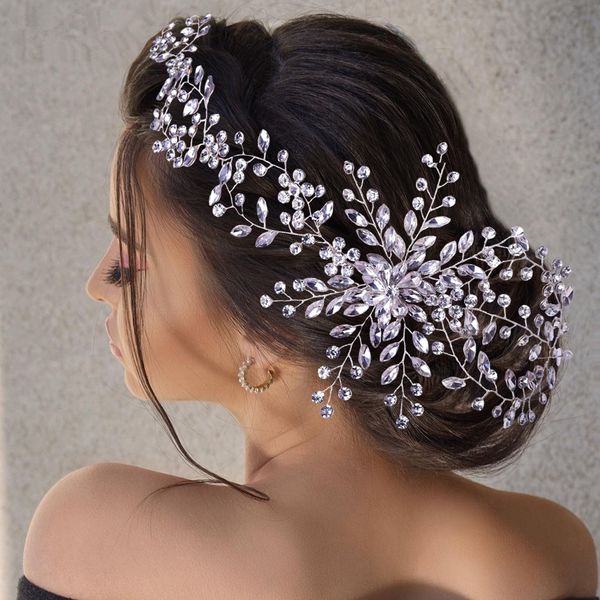 hp242 handmade 39cm bridal headpieces jewelry crystal long bride headband hair vine tiara wedding accessories, Silver
hp242 handmade 39cm bridal headpieces jewelry crystal long bride headband hair vine tiara wedding accessories, Silver