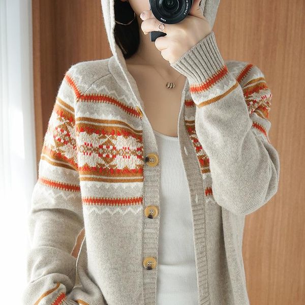 women's knits & tees 2021 spring autumn cashmere cardigan women hooded striped pure wool coat contrast color knit base shirt jacket plu, White
women's knits & tees 2021 spring autumn cashmere cardigan women hooded striped pure wool coat contrast color knit base shirt jacket plu, White