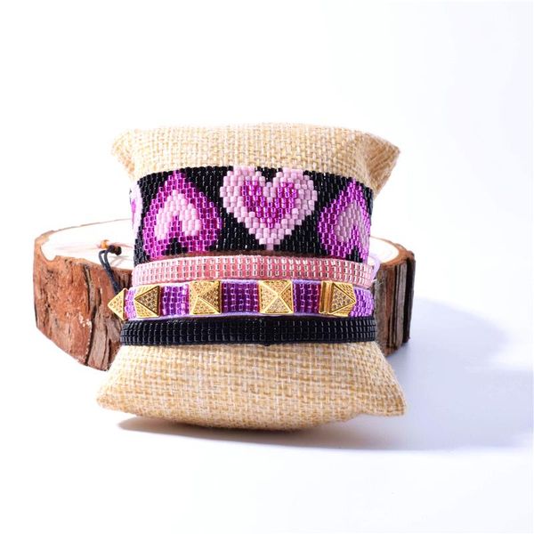 tennis purple heart bracelet rivet bileklik women miyuki beaded bracelets fashion jewelry pulsera mujer moda 2021 accessories, Golden;silver
tennis purple heart bracelet rivet bileklik women miyuki beaded bracelets fashion jewelry pulsera mujer moda 2021 accessories, Golden;silver
