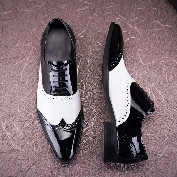 dress shoes imitate genuine leather men oxford pointed toes patchwork mix colour lace-up male carved black white shoe
dress shoes imitate genuine leather men oxford pointed toes patchwork mix colour lace-up male carved black white shoe