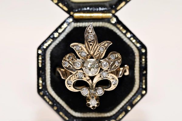 cluster rings antique original victorian 14k gold natural diamond decorated pretty art nouveau ring, Golden;silver
cluster rings antique original victorian 14k gold natural diamond decorated pretty art nouveau ring, Golden;silver