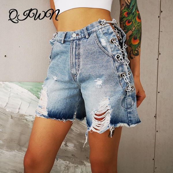 tide brand 2021 hole denim women shorts female metal chain high waist fashion gradient color tassel jean clothes women's, White;black
tide brand 2021 hole denim women shorts female metal chain high waist fashion gradient color tassel jean clothes women's, White;black