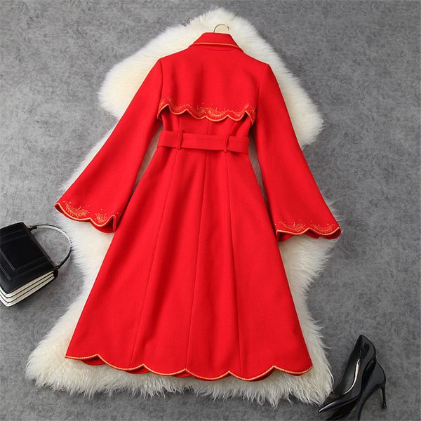 wools chinese female fashion winter embroidered woolen and elegant coats thick wool outerwear coat, Black
wools chinese female fashion winter embroidered woolen and elegant coats thick wool outerwear coat, Black