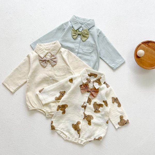rompers 9251 baby bow tie shirt bodysuit korean bear printed boy one-piece clothes autumn 2021 100 days climbing, Blue
rompers 9251 baby bow tie shirt bodysuit korean bear printed boy one-piece clothes autumn 2021 100 days climbing, Blue