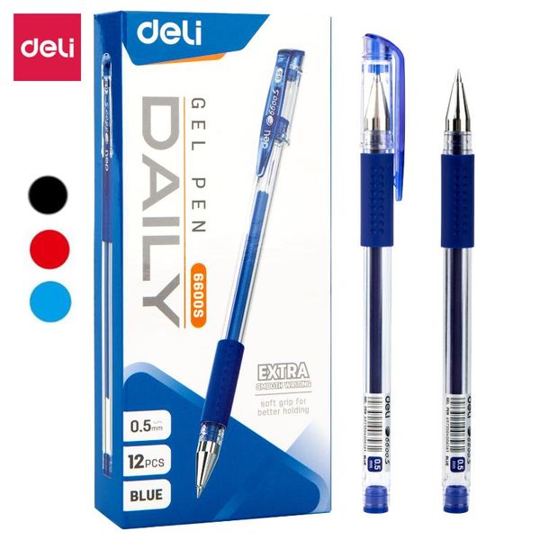 gel pens deli pen black blue red ink ballpoint tip 0.5mm school&office writing supplies stationery
gel pens deli pen black blue red ink ballpoint tip 0.5mm school&office writing supplies stationery