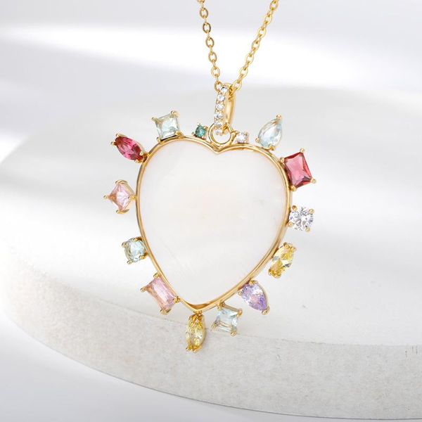 chokers zircon big heart shape necklace for women charm choker collier gold sliver color colorful love luxury trendy jewelry, Golden;silver
chokers zircon big heart shape necklace for women charm choker collier gold sliver color colorful love luxury trendy jewelry, Golden;silver