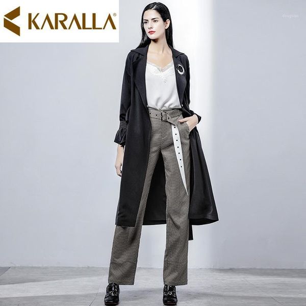 women's pants & capris temperament office lady casual wear 2021 fashion high waist women leisure wide leg plaid c1289, Black;white
women's pants & capris temperament office lady casual wear 2021 fashion high waist women leisure wide leg plaid c1289, Black;white