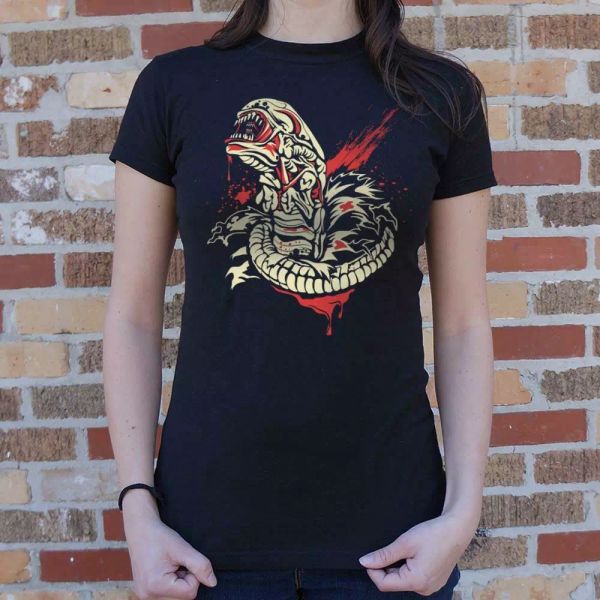 chest burstin' alien t-shirt | women's short sleeve top, White;black
chest burstin' alien t-shirt | women's short sleeve top, White;black