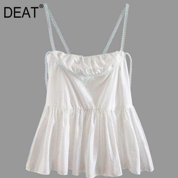 solid white hand-made twist rope shoulder strap ruffle bow drape vest bf shirt plus size summer gx630 210421
solid white hand-made twist rope shoulder strap ruffle bow drape vest bf shirt plus size summer gx630 210421