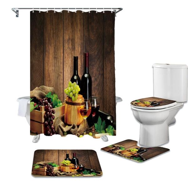 wine glass fruit grapes shower curtain sets non-slip rugs toilet lid cover and bath mat waterproof bathroom curtains
wine glass fruit grapes shower curtain sets non-slip rugs toilet lid cover and bath mat waterproof bathroom curtains