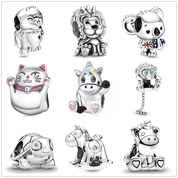 925 sterling silver bead charm shiny lion unicorn owl fit pandora 925 original bracelet diy jewelry for women
925 sterling silver bead charm shiny lion unicorn owl fit pandora 925 original bracelet diy jewelry for women