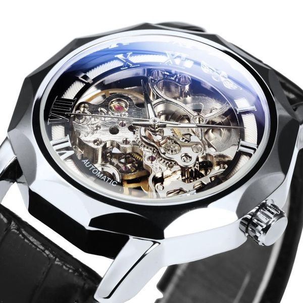 wristwatches winner fashion irregular classic skeleton watch for men luxury mechanical automatic watches leather strap glow relogio masculin, Slivery;brown
wristwatches winner fashion irregular classic skeleton watch for men luxury mechanical automatic watches leather strap glow relogio masculin, Slivery;brown