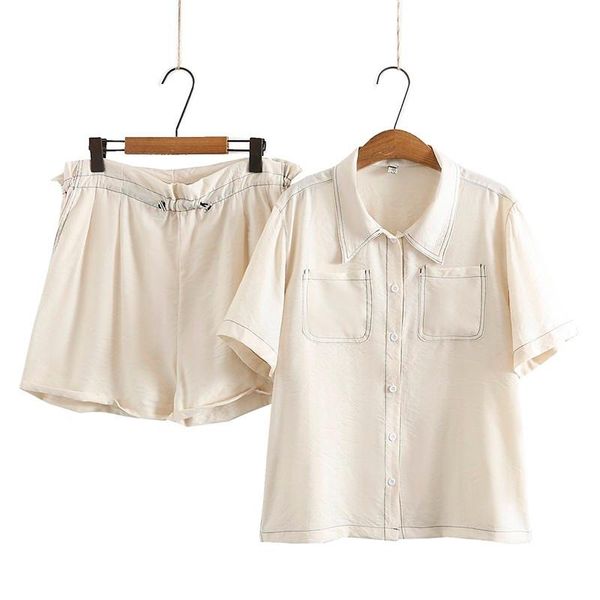 women's tracksuits white black loose 2 piece sets fashion suit summer ol chiffon turn down blouse wide leg shorts skirts plus size, Gray
women's tracksuits white black loose 2 piece sets fashion suit summer ol chiffon turn down blouse wide leg shorts skirts plus size, Gray