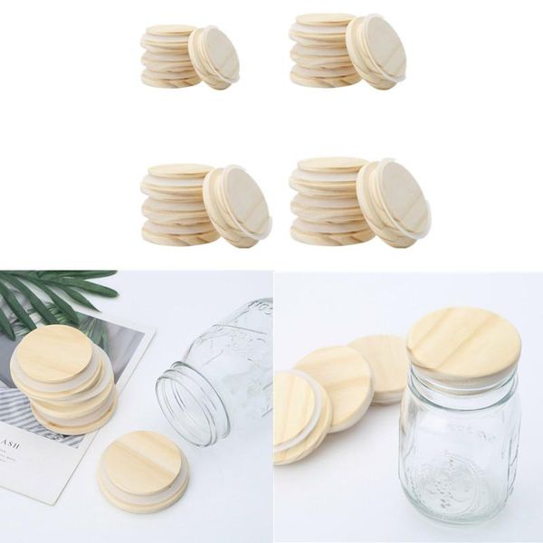 4pcs reusable wooden jars lids natural pine cover with silicone seal ring for coffee mug jar glass drink cup kitchen storage & organization
4pcs reusable wooden jars lids natural pine cover with silicone seal ring for coffee mug jar glass drink cup kitchen storage & organization