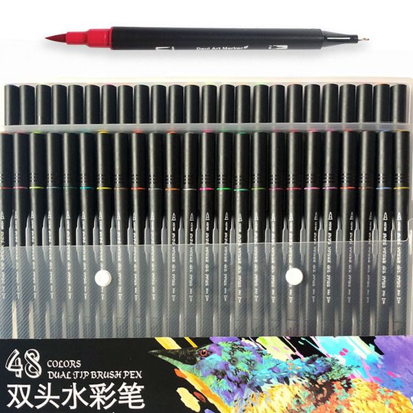 100 colors watercolor markers for drawing felt-tip pens set acrylic pen for lettering manga watercolor brush pen sketch set
100 colors watercolor markers for drawing felt-tip pens set acrylic pen for lettering manga watercolor brush pen sketch set
