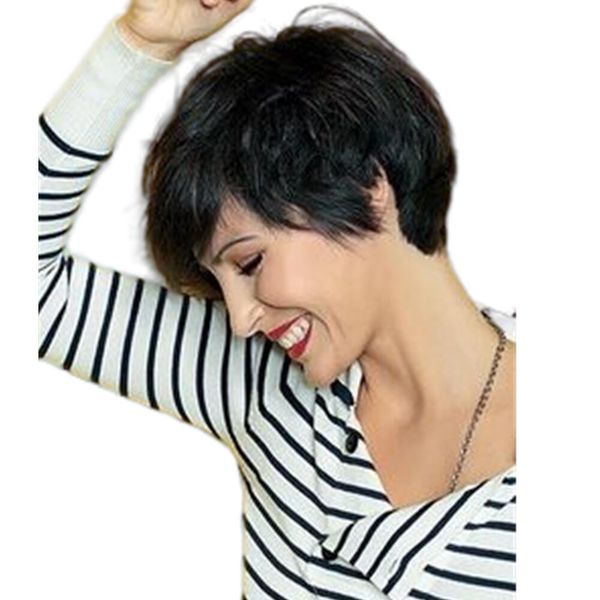 celebrity real short human hair wigs pixie rihanna style cuts brazilian machine made wig with baby full none lace front wig, Black;brown
celebrity real short human hair wigs pixie rihanna style cuts brazilian machine made wig with baby full none lace front wig, Black;brown