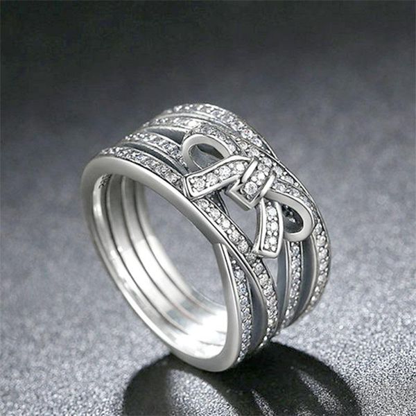 authentic 925 sterling silver cz diamond ring set logo for pandora delicate sentiments bowknot ring for women girls 2872 q2, Slivery;golden
authentic 925 sterling silver cz diamond ring set logo for pandora delicate sentiments bowknot ring for women girls 2872 q2, Slivery;golden