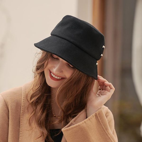 wide brim hats 2021 autumn winter cap female woolen warm bucket hat british style fashion casual beanie simple soft fisherman, Blue;gray
wide brim hats 2021 autumn winter cap female woolen warm bucket hat british style fashion casual beanie simple soft fisherman, Blue;gray