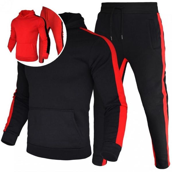 jogging clothing thick all-match striped patchwork pockets men sportswear suit for vacation, Black;red
jogging clothing thick all-match striped patchwork pockets men sportswear suit for vacation, Black;red