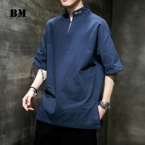 chinese style stand up collar embroidery summer linen short sleeve t shirt 2021 traditional dress plus size men clothing men's t-shirt, White;black
chinese style stand up collar embroidery summer linen short sleeve t shirt 2021 traditional dress plus size men clothing men's t-shirt, White;black