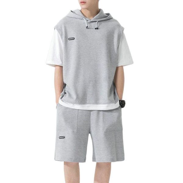 men's casual corn check two short sleeve t-shirt set logo twopiece -5xl tracksuits, Gray
men's casual corn check two short sleeve t-shirt set logo twopiece -5xl tracksuits, Gray