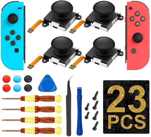 pack 3d repair replacement joystick analog left/right thumb sticks sensor grips for switch joycon controller 23 in 1 game controlle controll
pack 3d repair replacement joystick analog left/right thumb sticks sensor grips for switch joycon controller 23 in 1 game controlle controll