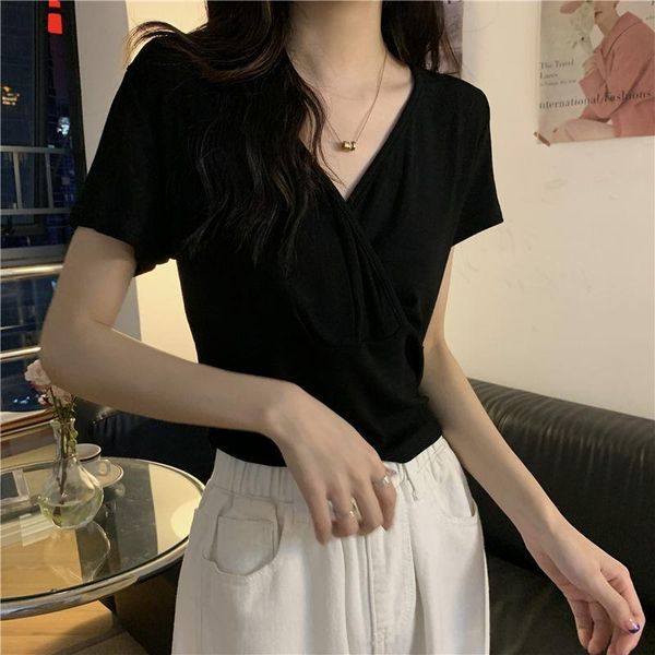 women's t-shirt 2021 design temperament short sleeve summer wear show thin minority half top, White
women's t-shirt 2021 design temperament short sleeve summer wear show thin minority half top, White