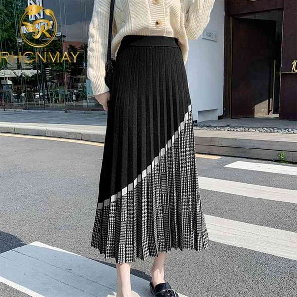 luxury geometric long knit women pleated skirt autumn winter thick warm a line elgant knitted sweater femme 210506, Black
luxury geometric long knit women pleated skirt autumn winter thick warm a line elgant knitted sweater femme 210506, Black
