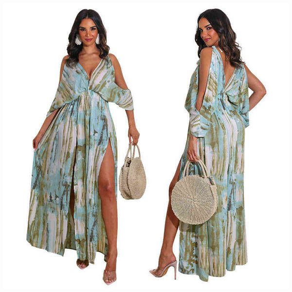 bonnie forest bohemian tie-dye print v neck high slit maxi dress summer boho dress slit sleeve dress gowns vacation outfits 211116, Black;gray
bonnie forest bohemian tie-dye print v neck high slit maxi dress summer boho dress slit sleeve dress gowns vacation outfits 211116, Black;gray