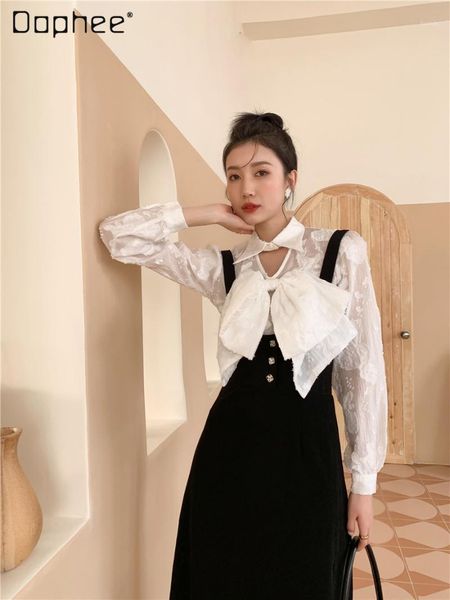 autumn french style younger shirt female niche lightly mature western fairy bow white button up women's blouses & shirts
autumn french style younger shirt female niche lightly mature western fairy bow white button up women's blouses & shirts