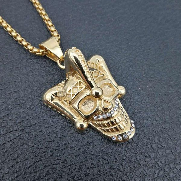 pendant necklaces stainless steel droll clown skull necklace for men hip hop rapper jewelry with 24" gold chain, Silver
pendant necklaces stainless steel droll clown skull necklace for men hip hop rapper jewelry with 24" gold chain, Silver