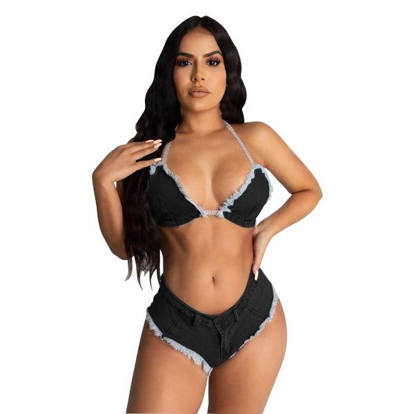 women's tracksuits 2piece set shorts and 2021 summer denim fashionable super short bikini suits ladies skinny, Gray
women's tracksuits 2piece set shorts and 2021 summer denim fashionable super short bikini suits ladies skinny, Gray