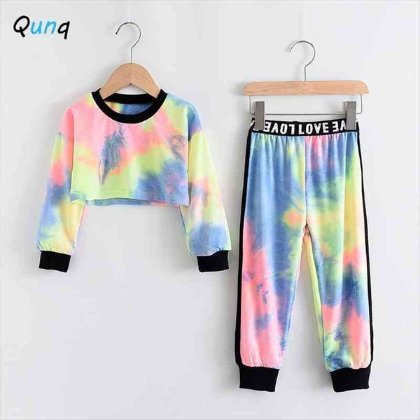qunq girls sportswear fashion colorful tie dyed spring fall kids tracksuits for high waist pant children clothing set, White
qunq girls sportswear fashion colorful tie dyed spring fall kids tracksuits for high waist pant children clothing set, White
