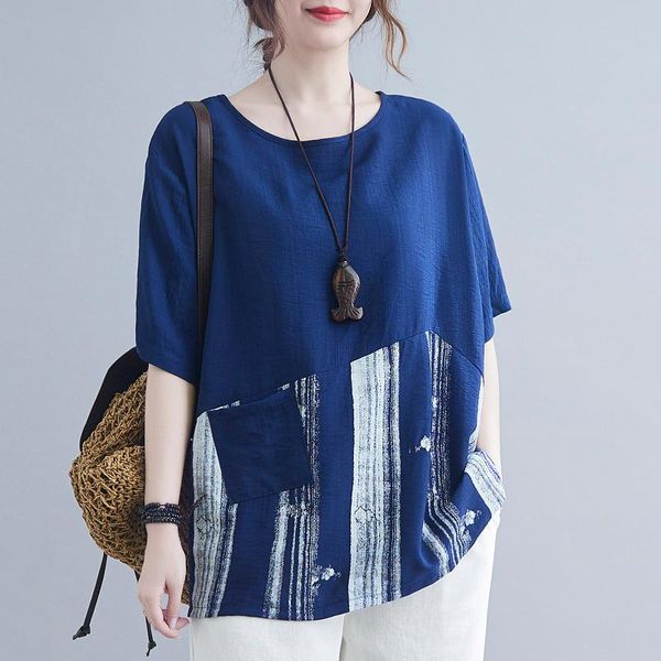 women's t-shirt women summer t-shirts shorts sleeve o neck pocket printed splicing female loose casual tee cotton linen 2021, White
women's t-shirt women summer t-shirts shorts sleeve o neck pocket printed splicing female loose casual tee cotton linen 2021, White
