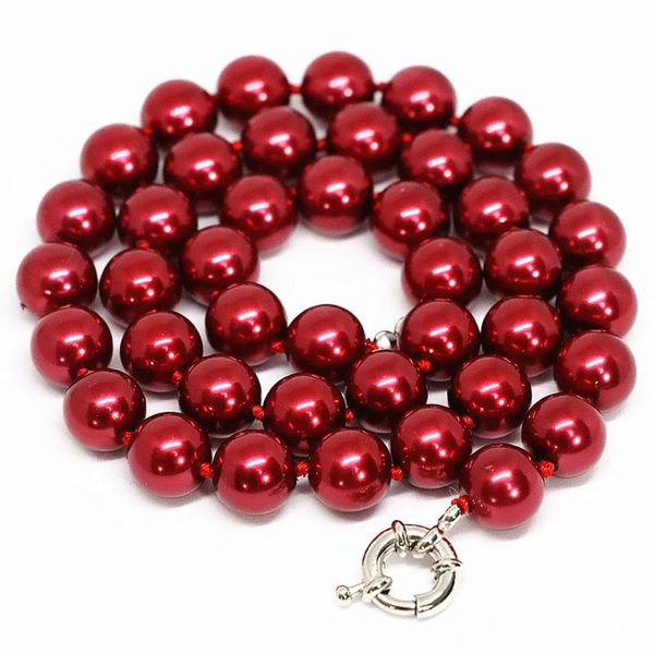 Chains Charms Dark Red Shell Simulated-pearl Beauty Round Beads 8,10,12,14mm Chain Necklace Women Jewelry B1481, Silver
Chains Charms Dark Red Shell Simulated-pearl Beauty Round Beads 8,10,12,14mm Chain Necklace Women Jewelry B1481, Silver